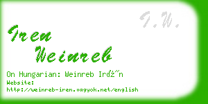 iren weinreb business card